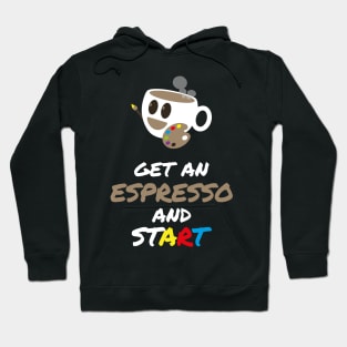 Espresso Coffee Cup | Italian Artist | Gift Ideas Quotes Hoodie